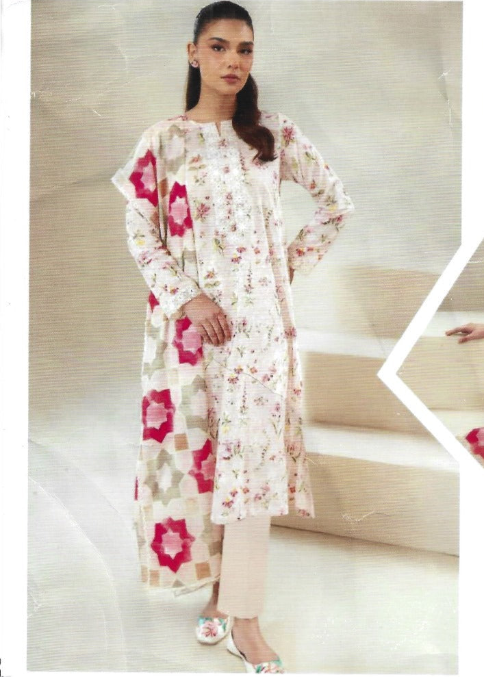 SB10 Digital Printed Unstitched 3PC Lawn Suit with Dupatta – Qasrelibas