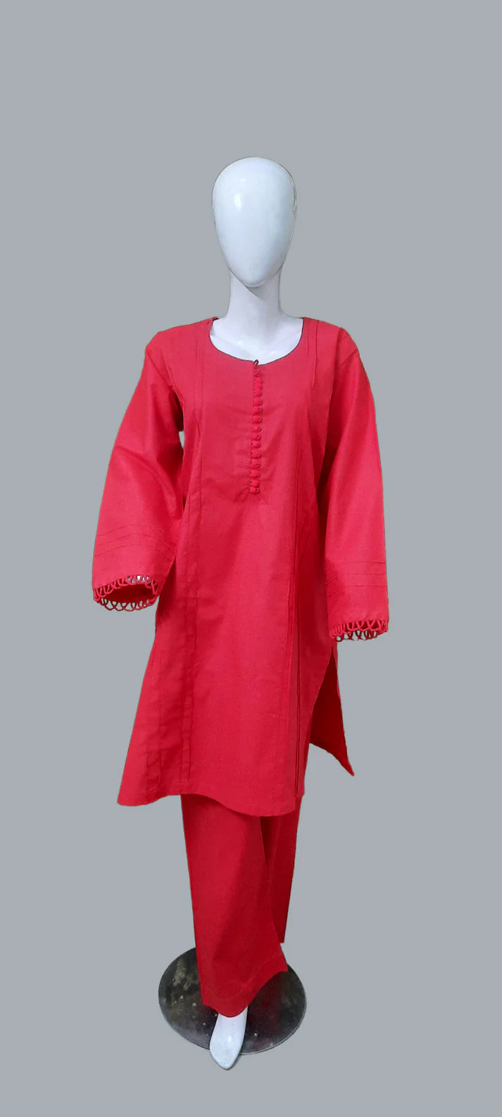 Breeze 10 – 2PC Lawn Suit with Button Neckline, Pleats & Looped Sleeves | Qasrelibas