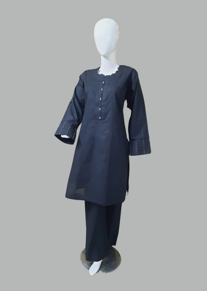 Breeze 07 – 2PC Lawn Suit with Cutwork Neckline & Pearl Details | Qasrelibas