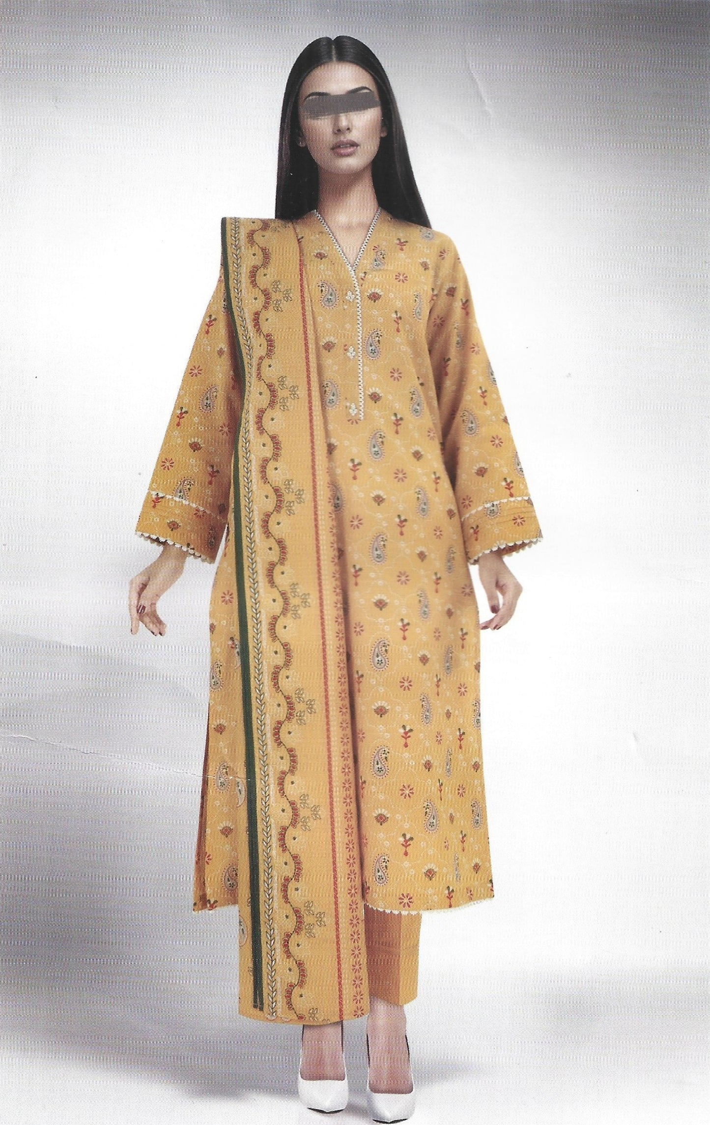 Printed Khaddar Unstitched 3PC Suit with Premium Dupatta | Qasrelibas