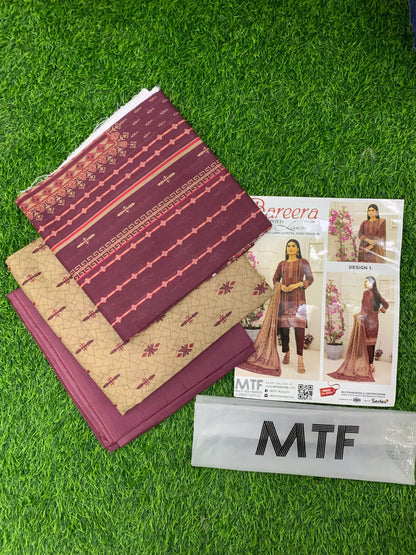 Bareera D1 Digital Printed Unstitched 3PC Lawn Suit with Dupatta – Qasrelibas