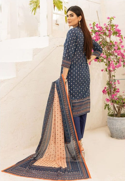 Bareera D2 Digital Printed Unstitched 3PC Lawn Suit with Dupatta – Qasrelibas