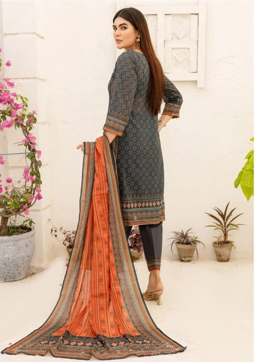 Bareera D5 Digital Printed Unstitched 3PC Lawn Suit with Dupatta – Qasrelibas