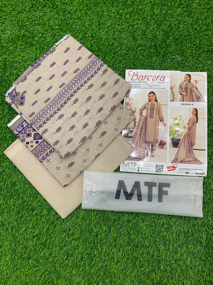 Bareera D6 Digital Printed Unstitched 3PC Lawn Suit with Dupatta – Qasrelibas
