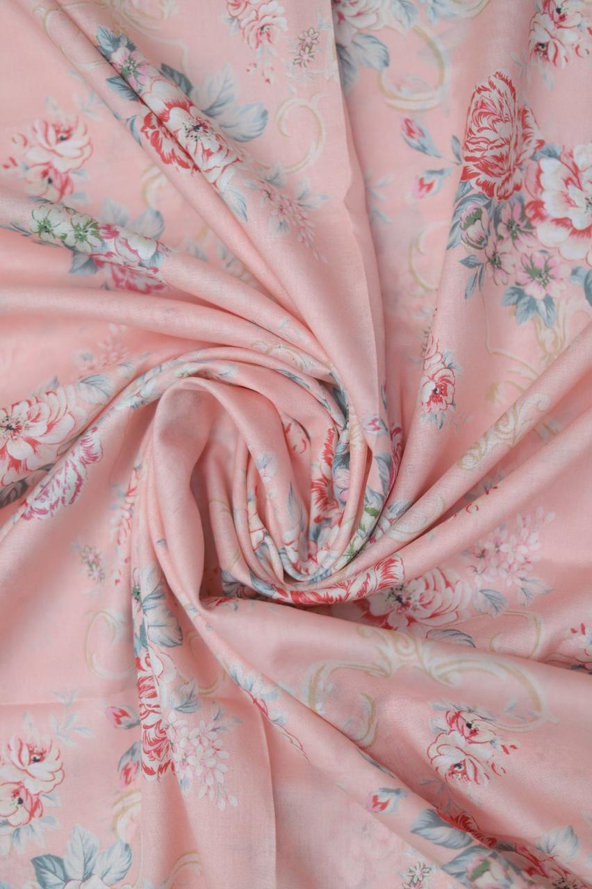 Digital Printed & Embroidered Unstitched 3PC Lawn Suit with Chiffon Dupatta – Qasrelibas