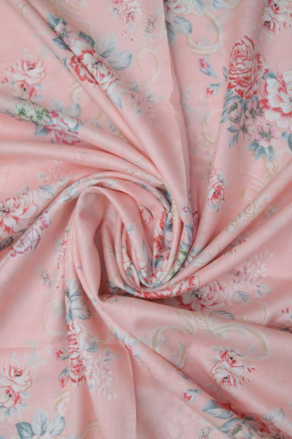 Digital Printed & Embroidered Unstitched 3PC Lawn Suit with Chiffon Dupatta – Qasrelibas