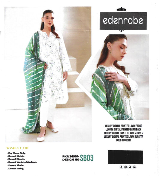 SB03 Digital Printed Unstitched 3PC Lawn Suit with Dupatta – Qasrelibas