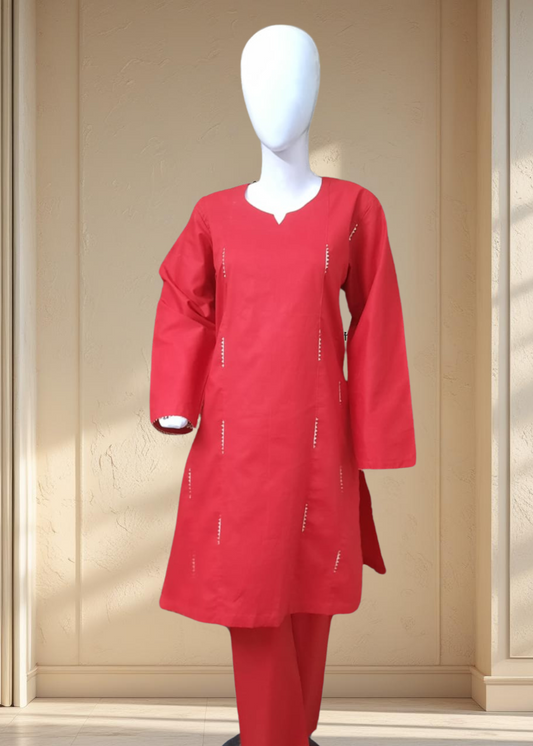 Breeze 01 – Stitched 2PC Lawn Suit for Women with Lace Detailing | Qasrelibas
