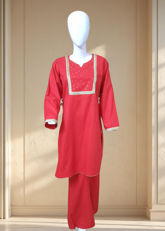 Breeze 03 – 2PC Stitched Lawn Suit with Sequin & Lace Detailing | Qasrelibas