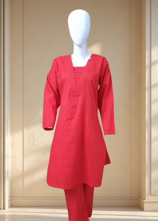 Breeze 06 – 2PC Lawn Suit with V-Neck & Pleated Pearl Sleeves | Qasrelibas
