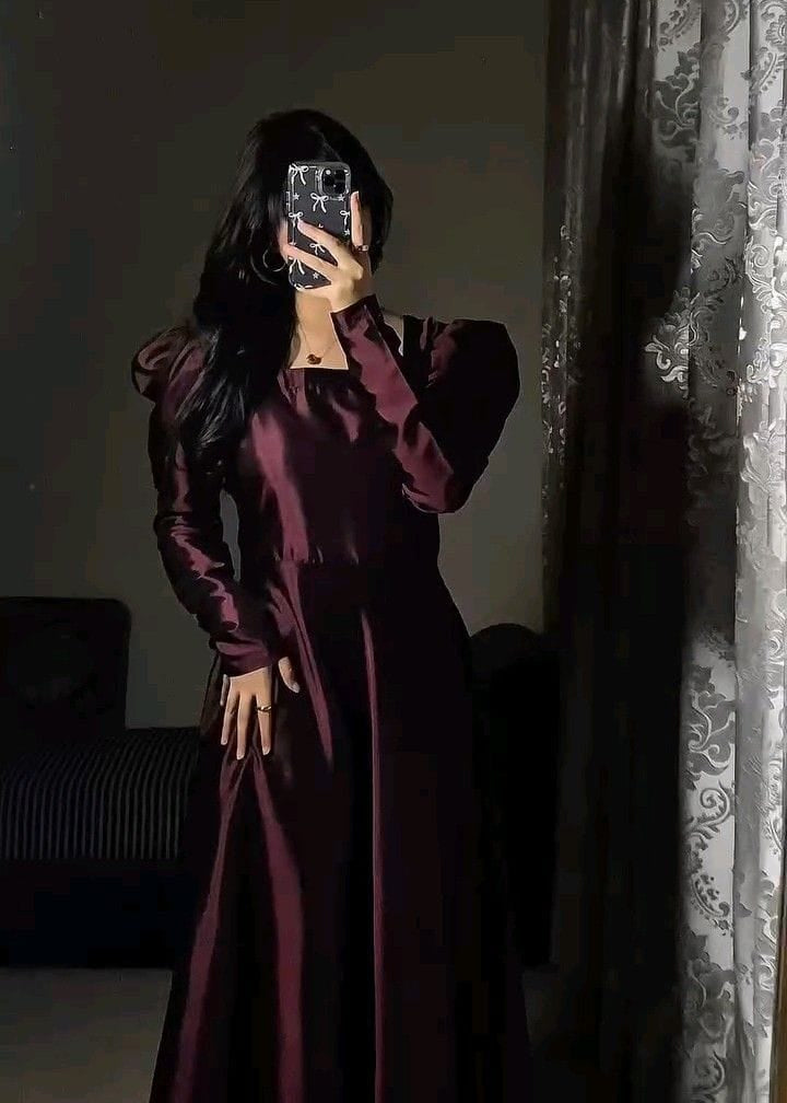 Grace 07 — 2PC Stitched Raw Silk Maxi Set with Puff Sleeves & Capri Trouser | Qasrelibas