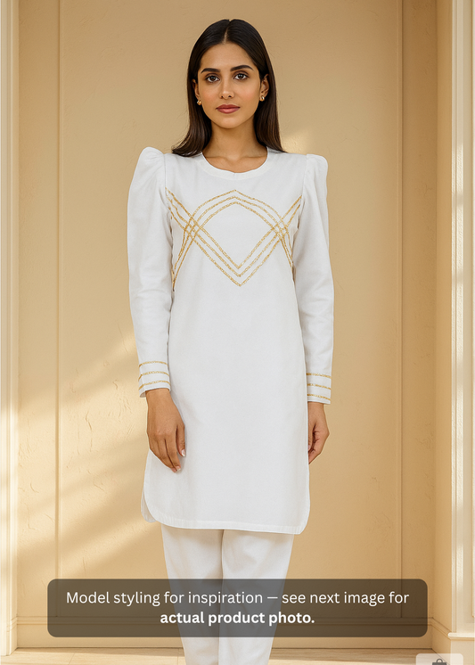 Breeze 08 – 2PC Lawn Suit with Gota Patti Lace & Farshi Shalwar | Qasrelibas