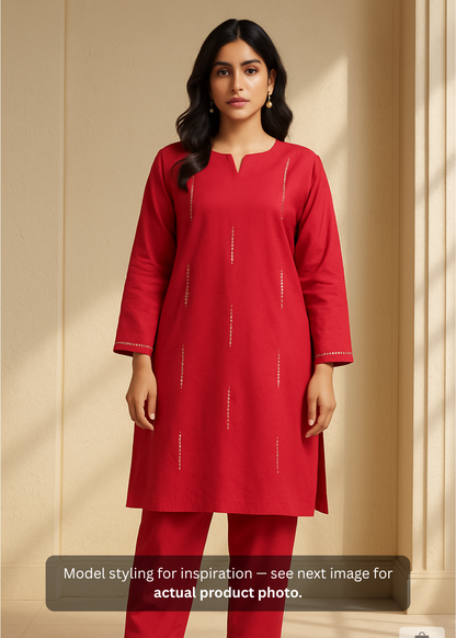 Breeze 01 – Stitched 2PC Lawn Suit for Women with Lace Detailing | Qasrelibas