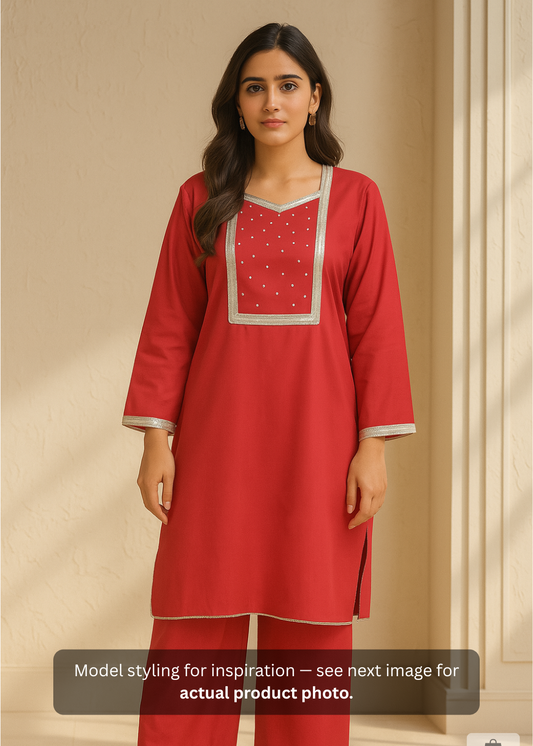 Breeze 03 – 2PC Stitched Lawn Suit with Sequin & Lace Detailing | Qasrelibas