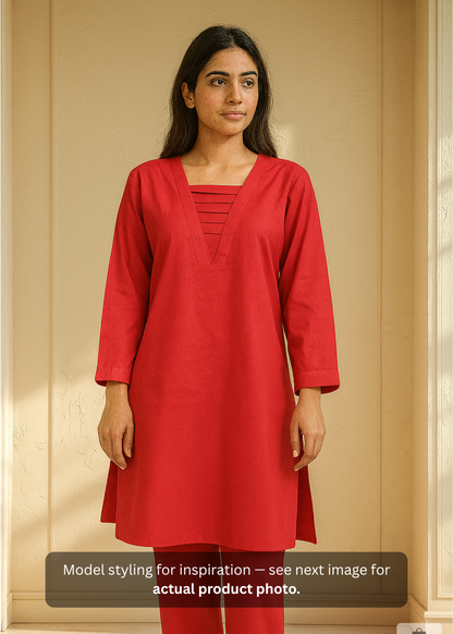 Breeze 06 – 2PC Lawn Suit with V-Neck & Pleated Pearl Sleeves | Qasrelibas
