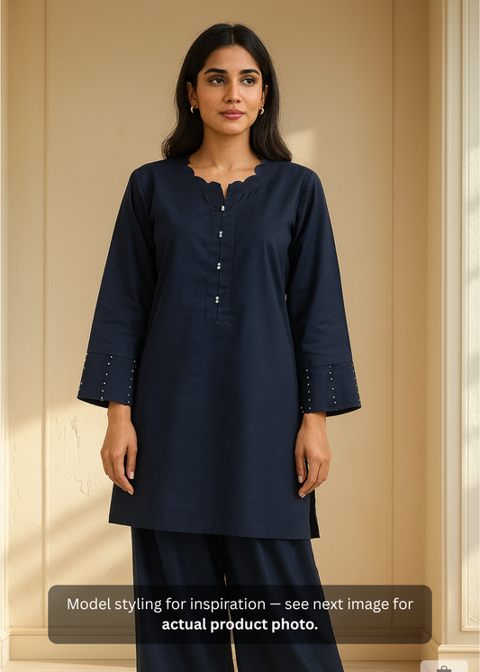 Breeze 07 – 2PC Lawn Suit with Cutwork Neckline & Pearl Details | Qasrelibas