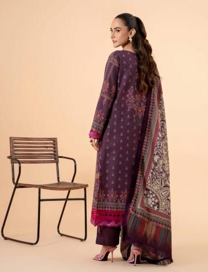 Digital Printed Khaddar Unstitched 3PC Suit with Dupatta – Aster | Qasrelibas